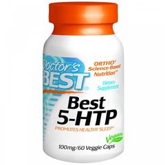 5-HTP, 5-гидрокси L-триптофан, Doctor's Best, 100 мг, 60 капсул - фото