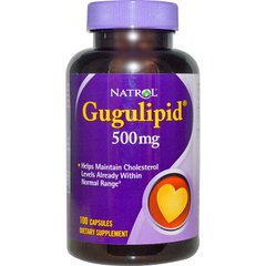 Гуггул, Gugulipid, Natrol, 500 мг, 100 капсул - фото