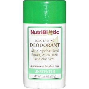 Дезодорант тривалої дії, Deodorant, NutriBiotic, без запаху, 75 г - фото