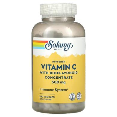 Вітамін С і біофлавоноідний концентрат, Vitamin C, Solaray, 500 мг, 250 вегетаріанських капсул - фото