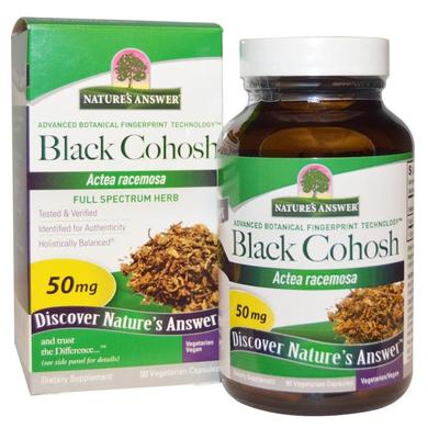 Клопогон, Black Cohosh, Nature's Answer, 50 мг, 90 капсул - фото