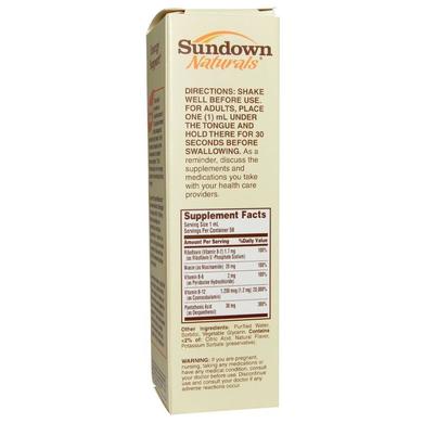 Сублингвальный комплекс витаминов В с витамином В-12, Sundown Naturals, 59 мл - фото
