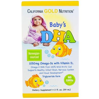 DHA для младенцев, Baby's DHA, California Gold Nutrition, 59 мл - фото