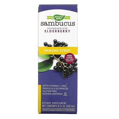 Чорна бузина, сироп, Sambucus Immune, Nature's Way, 240 мл - фото