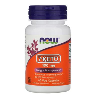 7-KETO, (Дегідроепіандростерон), Now Foods, 100 мг, 60 вегетаріанських капсул - фото