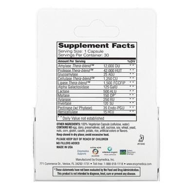 Повна формула ензимів, Digest, Complete Enzyme Formula, Enzymedica, 30 капсул - фото