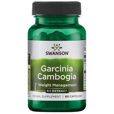 Гарцинія камбоджійська, Garcinia Cambogia 5: 1 Extract, Swanson, 80 мг, 60 капсул - фото