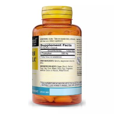 L-триптофан 500 мг, Формула для сну, L-Tryptophan Sleep Formula, Mason Natural, 60 капсул - фото
