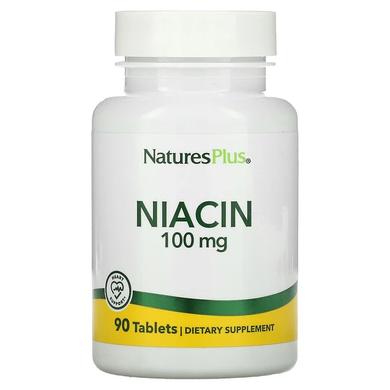 Ніацин, Niacin, Nature's Plus, 100 мг, 90 таблеток - фото