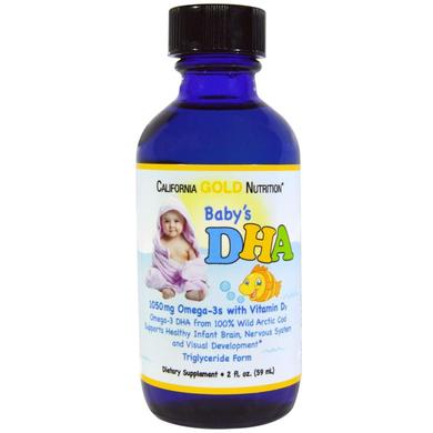DHA для немовлят, Baby's DHA, California Gold Nutrition, 59 мл - фото