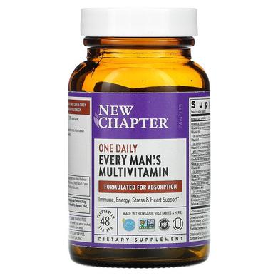 Мультивитамины для мужчин, One Daily Multi, New Chapter, 1 в день, 48 таблеток - фото