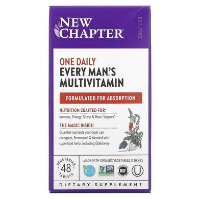 Вітаміни для чоловіків One Daily Multi, New Chapter, 1 в день, 48 таблеток - фото