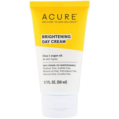 Дневной крем для лица, Day Cream, Acure Organics, осветляющий, для всех типов кожи, 50 мл - фото