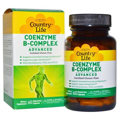 Коензим B-комплекс, Coenzyme B-Complex, Country Life, 60 капсул - фото