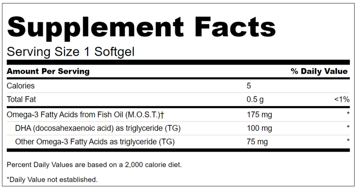 Рыбий жир, EcOmega Dha, Swanson, 100 мг, 60 гелевых капсул - фото