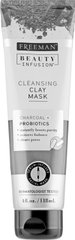 Глиняна маска для обличчя "Вугілля і пробіотики", Beauty Infusion Cleansing Clay Mask, Freeman, 118 мл - фото