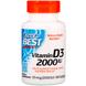 Вітамін Д3, Vitamin D3, Doctor's Best, 2000 МО, 180 капсул, фото – 1