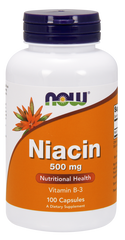 Витамин В3, Ниацин, Niacin, Now Foods, 500 мг, 100 капсул - фото