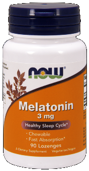 Мелатонин, Melatonin, Now Foods, 3 мг, 90 леденцов - фото