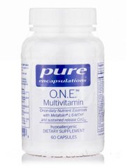 Мультивитамины, ONE Multivitamin, Pure Encapsulations, 60 капсул - фото