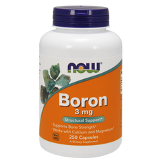 Бор, Boron, Now Foods, 3 мг, 250 капсул - фото