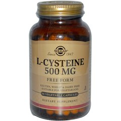 Цистеин, L-Cysteine, Solgar, 500 мг, 90 капсул - фото
