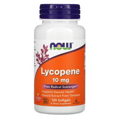 Ликопин (Lycopene), Now Foods, 10 мг, 120 гелевых капсул - фото