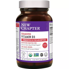 Ферментований вітамін D3, Fermented Vitamin D3, New Chapter, 30 таблеток - фото