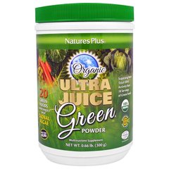 Зеленая пища, Juice Green Powder, Nature's Plus, порошок, 300 г - фото