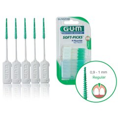 Набор межзубных щеток с фторидом SoftPicks, Gum, стандартная 40 шт - фото