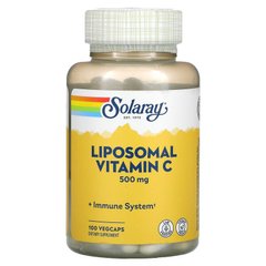 Витамин С липосомальный, Liposomal Vitamin C, Solaray, 500 мг, 100 вегетарианских капсул - фото