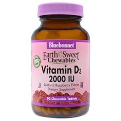 Витамин Д3, Bluebonnet Nutrition, 2000 МЕ, 90 таблеток - фото