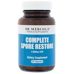 Лікувальні гриби і пробіотики, Complete Spore Restore, Dr. Mercola, повне відновлення, 30 капсул - фото