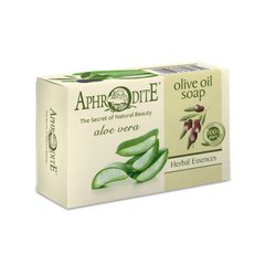 Оливкове мило з алое вера, Olive Oil Soap With Aloe Vera, Aphrodite - фото
