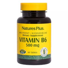 Витамин B-6, Nature's Plus, 500 мг, 90 таблеток - фото
