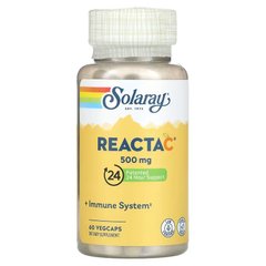 Витамин С, Reacta-C, Solaray, 500 мг, 60 капсул - фото