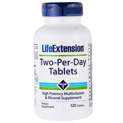 Мультивітаміни, Two-Per-Day, Life Extension, 120 таблеток - фото