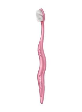 Отбеливающая розовая зубная щетка, pink manual toothbrush - фото
