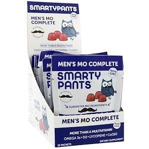 Мультивитамины для мужчин, Men's Mo Complete, SmartyPants, фруктовый вкус, 15 пакетиков - фото