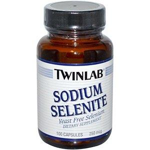 Селенит натрия (селен), Sodium Selenite, Twinlab, 250 мкг, 100 капсул - фото