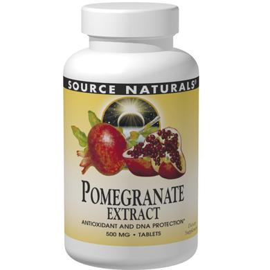 Экстракт граната, Pomegranate Extract, Source Naturals, 500 мг, 60 таблеток - фото