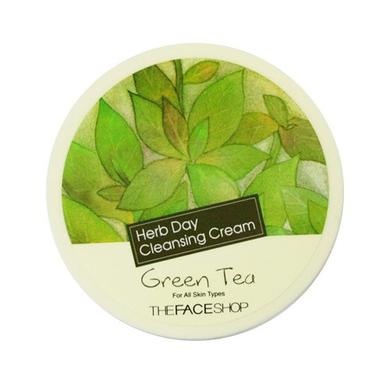 Очищуючий крем для обличчя, 150 мл, Herbday Cleansing Cream, The Face Shop, Green Tea - фото
