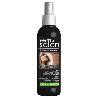 Спрей для укладання волосся з вітамінами В-5 натуральної фіксації, V, S, Venita, 130 мл - фото