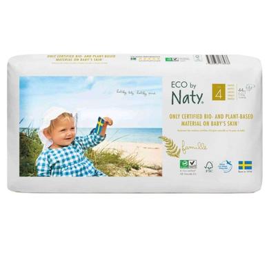 Органические детские подгузники, размер 4, от 7 до 18 кг, Eco by Naty, 44 шт - фото