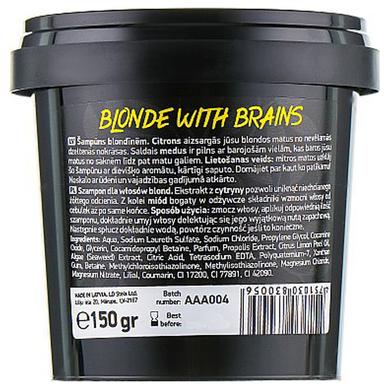Шампунь для блондинок "Blonde With Brains", Shampoo For Blond Hair, Beauty Jar, 150 мл - фото