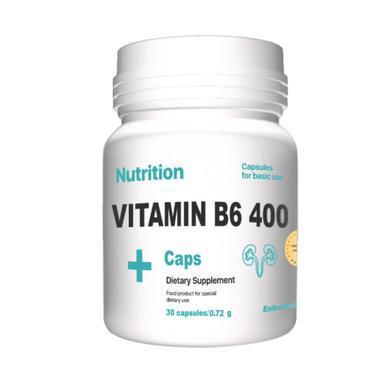 Витамин В6, EntherMeal, 400 мг, 30 капсул - фото