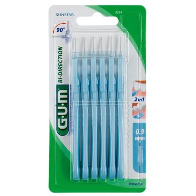 Набір зубних щіток BI-DIRECTION MICRO FINE, Gum, 6 штук - фото