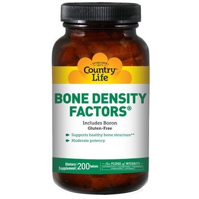 Комплекс для щільності кісток + бор, Bone Density Factors, Country Life, 200 т - фото