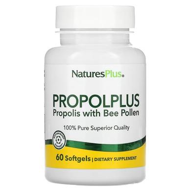 Прополіс, Propolis w/Bee Pollen, Nature's Plus, бджолиний пилок, 60 капсул - фото