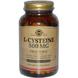 Цистеїн, L-Cysteine, Solgar, 500 мг, 90 капсул, фото – 1